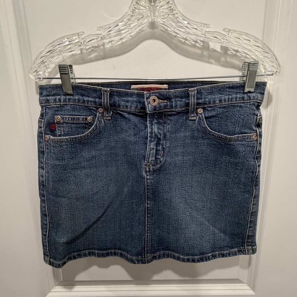 Z. Cavaricci Womens Denim Mini Skirt Stretch Blue Size 7